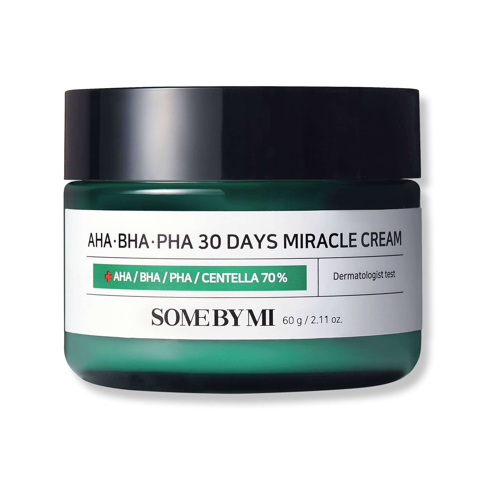 SOME BY M-I AHA BHA PHA 30 Days Cream - 2.02Oz, 60ml - Made from Tea Tree Water for Sensitive Skin - M-Ild Face Moisturizer for Skin CalM-Ing and Soothing - Pore and Sebum Care - Korean Skin Care C3