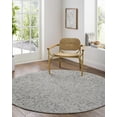 thumbnail image 4 of BoutiqueRugs Melia Traditional Area Rug - Light Gray, Charcoal, Cream - 6'7" Round, 4 of 12