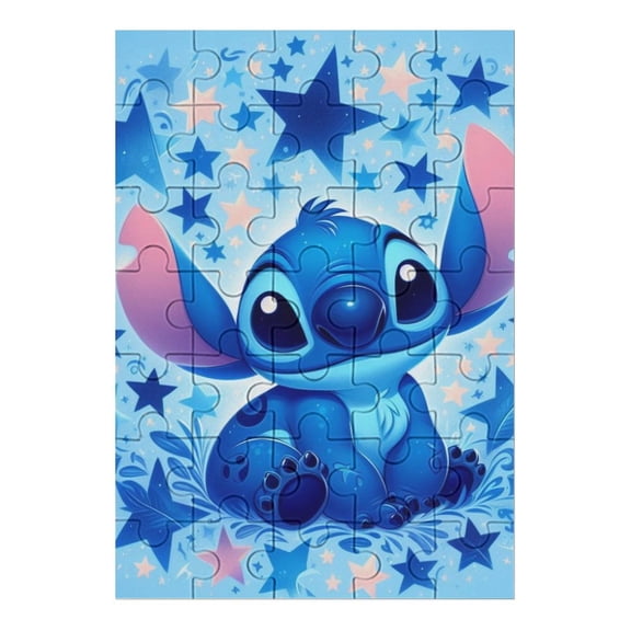 35 PCS Jigsaw Puzzle Sti-tch Wooden Puzzle Challenging Game Fun Artwork For Family Friends Gifts