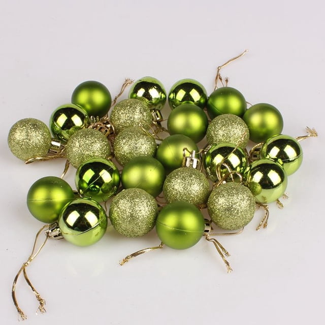 Xihbxyly Adornos Navideños de Plástico Irrompible, 18 Estilos Únicos Pintados, Ideales para Fiestas, Decoración Navideña para El Hogar, Versátiles para Diversos Ambientes, Paquete de 24, Tamaño de 3