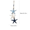 thumbnail image 3 of Coastal Wall Decor Starfish Wall Hanging Beach Nautical Ocean Theme Bathroom Home Decorations Sea Shell Art, 3 of 7