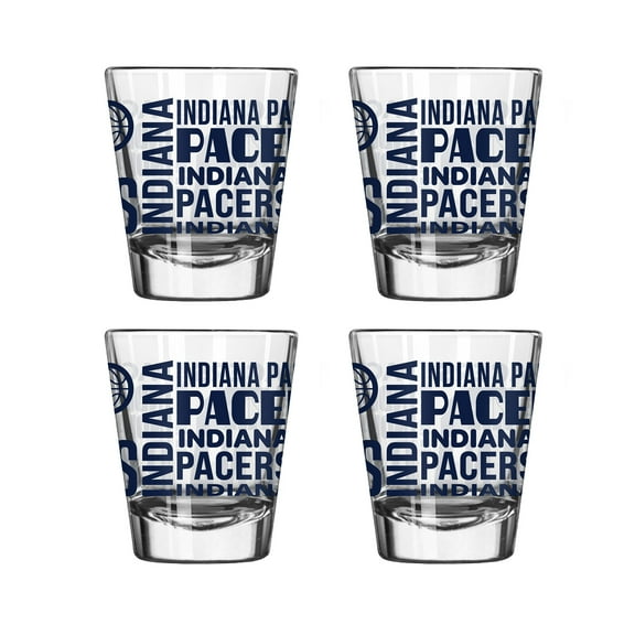 Logo Brands Indiana Pacers 4-Pack 2oz. Shot Glass Set