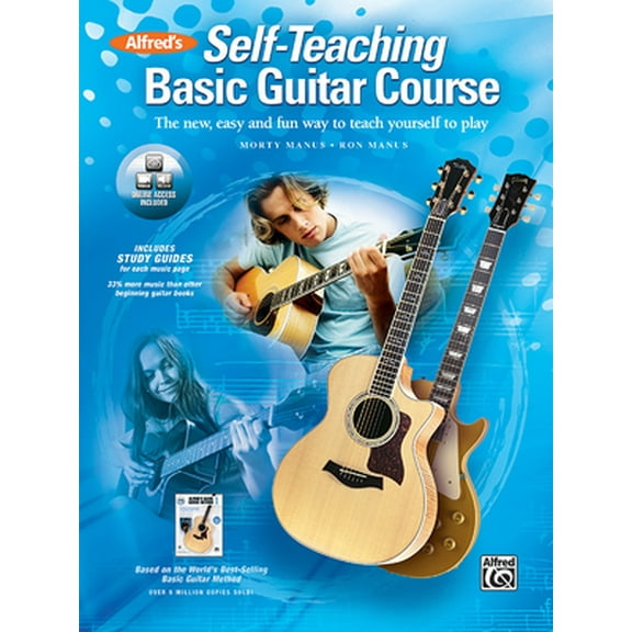 Pre-Owned Alfred's Self-Teaching Basic Guitar Course: The New, Easy and Fun Way to Teach Yourself to Play, Book & Online Video/Audio [With CD (Audio) and DVD] (Paperback) 0739081020 9780739081020