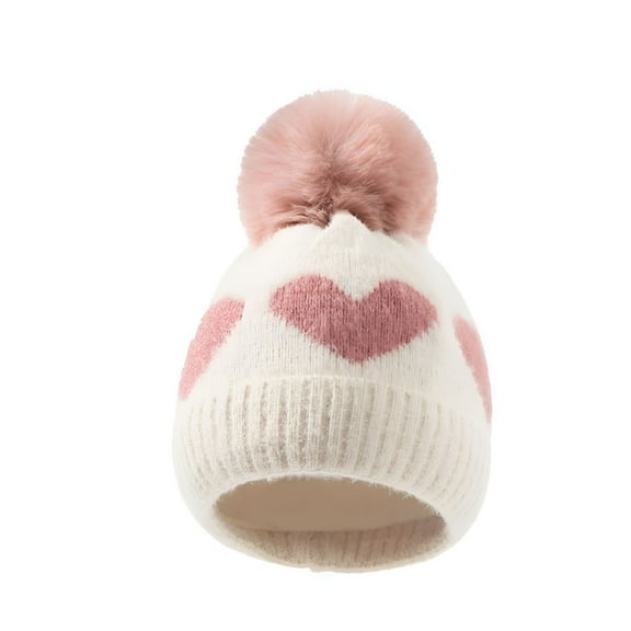 TELOLY Baby Girls Winter Hat Toddler Beanie Cold Weather Warm Pompom Hat