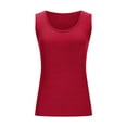 thumbnail image 5 of Otvok Womens Fashion Summer Solid Color Slim Fit Vest Round Neck Tank Top, 5 of 6