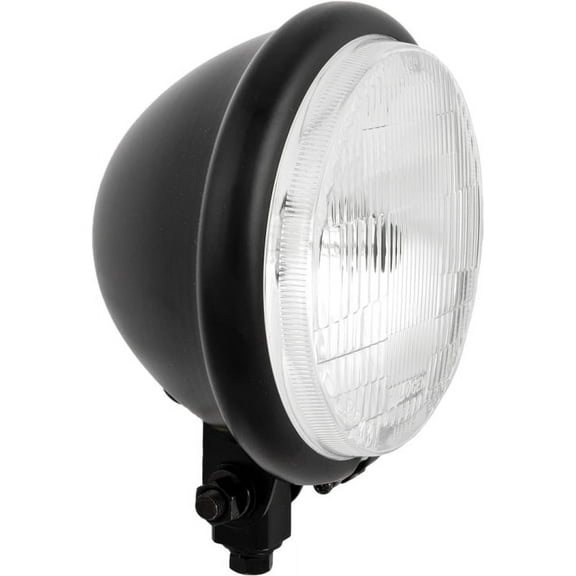 Harddrive  20-6002BHD; Headlight Bottom Mount 12V 60/55 W H4 5 3/4-inch Black