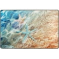 thumbnail image 4 of SKYSONIC 36x24in Summer Beach Sea Water Area Rug, Cute Starfish Seashell Non-Slip Floor Carpet for Indoor Living Dining Room Bedroom, 4 of 7