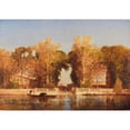 thumbnail image 2 of Félix Ziem 18x14 Gold Ornate Wood Frame and Double Matted Museum Art Print Titled - The French Gardens in Venice (1850), 2 of 4