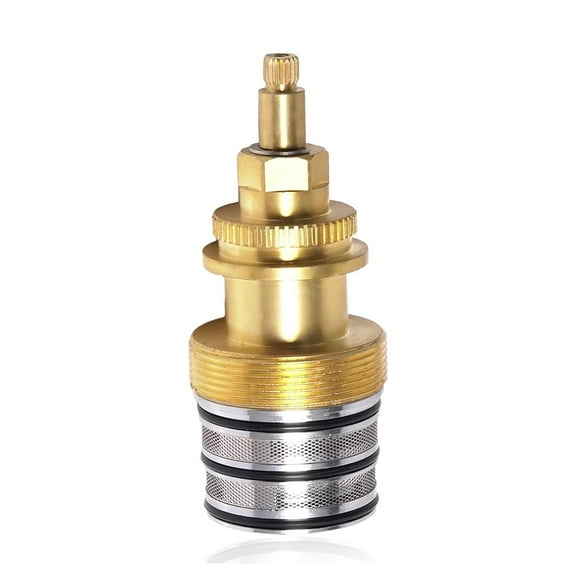 78913 Brass Thermostatic Valve Cartridge 3/4" High Flow Replacement for K400 K401 Models with Temperature Control and Safety Check Valve