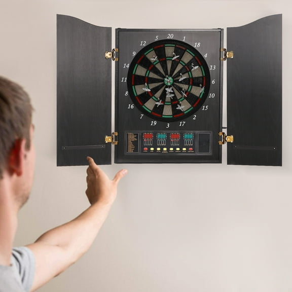Premium Electronic Dart Machine with 27 Game Types - Foldable, Wall-Mounted, Up to 16 Players, High Brightness LED Display