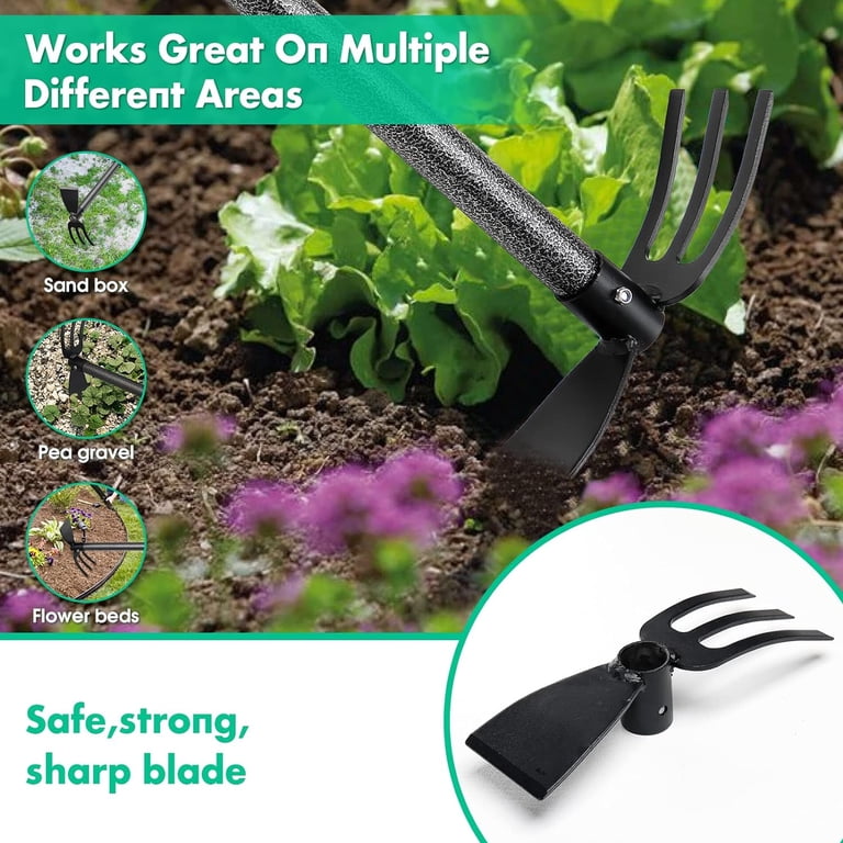 YeYeBest 2-in-1 Hoe and Cultivator, 31-Inch Adjustable photo 4