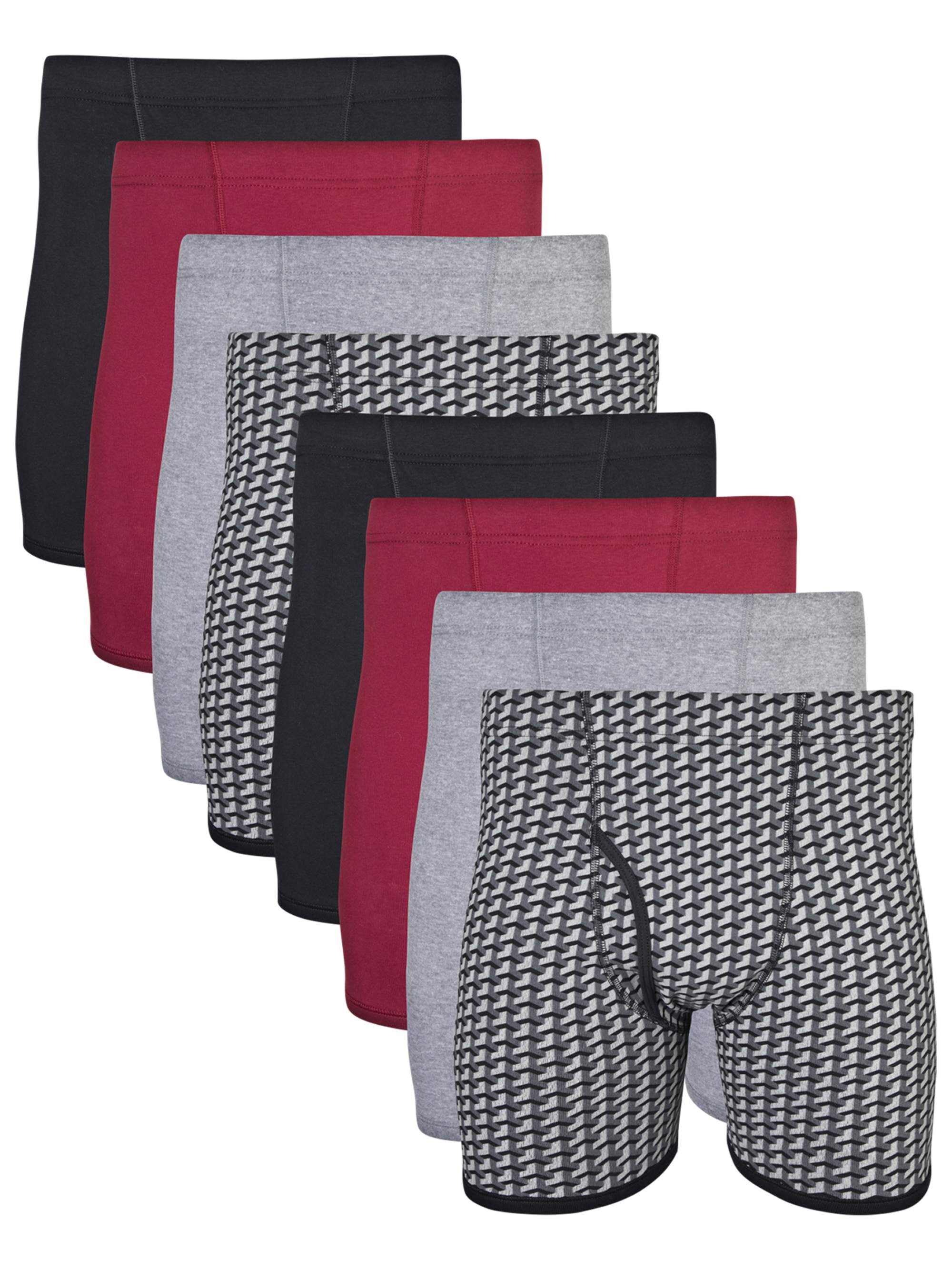 Men's Boxer Briefs With Covered Waistband, 10Pack