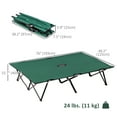 thumbnail image 3 of Outsunny Lit de Camp Pliant 76 Pouces pour Deux Personnes avec Sac de Transport, Vert, 3 of 10