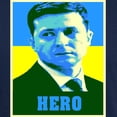 thumbnail image 3 of CafePress - Ukrainian President Zelenskyy Ukraine Flag T Shirt - Men's Classic Graphic Cotton T-Shirt, 3 of 4