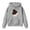 1#Grey, variant on Kiijoy Toddler Girls Casual Hoodie Horse Print Long Sleeve Pullover Hooded Sweatshirt