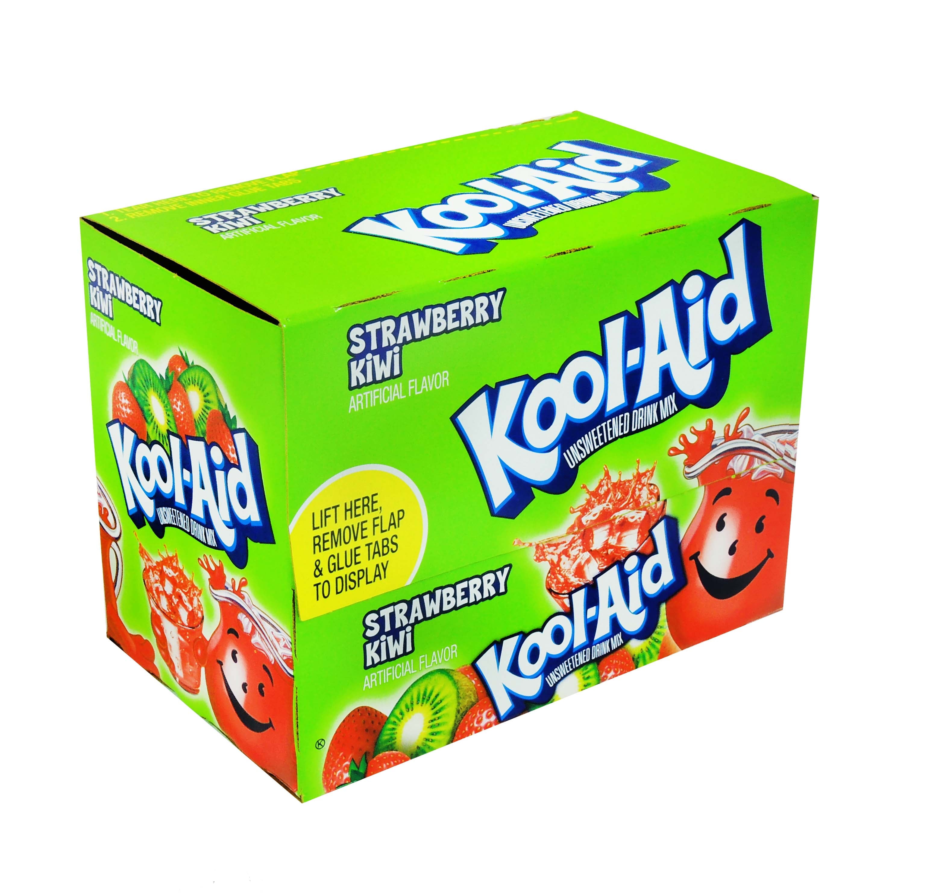 Kool-Aid Unsweetened Strawberry Kiwi Soft Drink Mix 0.17 Ounce, 48