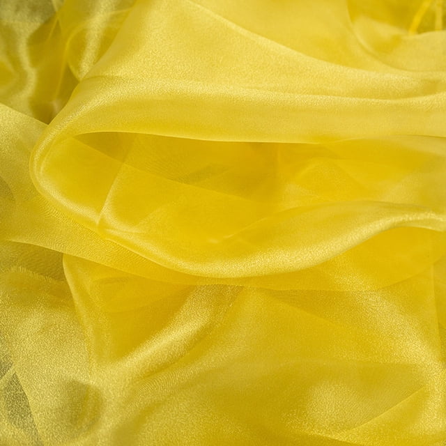 XmhyTop-A Tela de tul de 100 x 145 cm, 1 pieza, para decoración y manualidades, organza transparente, ideal para decoración de eventos temáticos y proyectos de bricolaje, color amarillo.