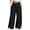 Black, variant on LEAVINGSUO Wide Leg Sweatpants for Women Solid Color Sweatpants With Pockets Long Pants For Home And Outdoor Sports Black S