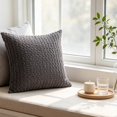 thumbnail image 4 of Pillow Covers 18x18,Throw Pillow Covers,Corduroy Throw Pillow Covers,Soft Breathable Solid Color Pillow Shams with Hidden Zipper Washable Decorative Pillowcase for Home Sofa Bedroom(Gray 18*18in), 4 of 6
