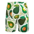 thumbnail image 6 of Kll Green Avocado Men'S Casual Summer Beach Shorts Hawaiian Shorts With Pockets-3x-Large, 6 of 9