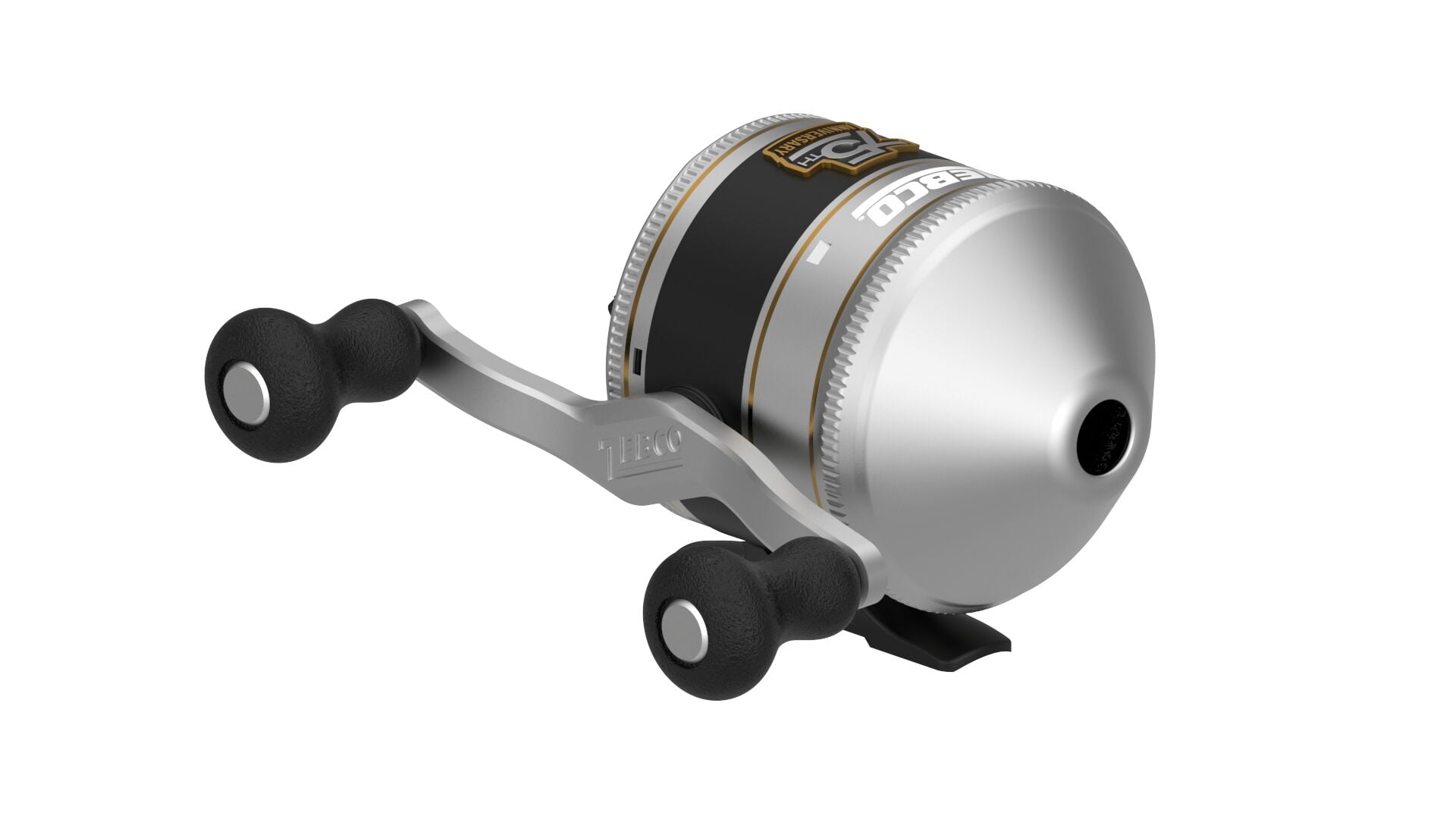 Zebco 33 75th Anniversary Spincast Fishing Reel, Pre-Spooled with 10-Pound Line, Collectable, Silver