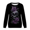 thumbnail image 4 of Jsaierl Halloween Shirts for Women Plus Size Pumpkin Ghost Graphic Tees Classic Round Neck T-shirt Long Sleeve Dressy Casual Blouse Tops Halloween Clothes, 4 of 5