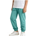 thumbnail image 5 of Hurxie Boys Lightweight Jogger Pants Quick Dry Hiking Athletic Pants Youth Kids Active Running Pants Green,11-12Years, 5 of 7