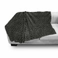 thumbnail image 3 of Rain Soft Flannel Fleece Throw Blanket, Brush Stroke Style Raindrops Pattern on Dark Background Print, Cozy Plush for Indoor and Outdoor Use, 70" x 90", Charcoal Grey Eggshell, by Ambesonne, 3 of 6
