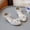 Silver, variant on Viluyesy Girls' Fashion Half Sandals with Low Heel Princess-Style Dress Sandals for Kids Silver Size 9