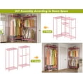thumbnail image 6 of 77" H Clothes Rack Loads 725LBS, Freestanding Commercial Wardrobe Closet, Pink, 6 of 10
