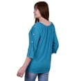 thumbnail image 2 of Petite Elastic Neck Tunic With Sleeve Cutouts, 2 of 2