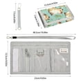 thumbnail image 3 of JIALIOU Nylon Trifold Card Wallet with ID Window Zipper Pocket for Men Women Teen Cute Capybara and Leaf, 3 of 7