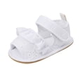 thumbnail image 3 of NOKIO Girls First Walking Sandals Summer Toddler Water Shoes Open Toe Ruffles Design Flat Lightweight, Quick-Dry Breathable Non-Slip Beach Pool Footwear, 3 of 9