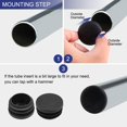 thumbnail image 4 of Unique Bargains Plastic Plug End Caps 38mm x 37mm Round Furniture Table Chair Legs 4Pcs, 4 of 5