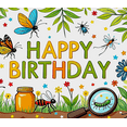 thumbnail image 4 of Colorful Bug Themed Happy Birthday Banner Background Backdrop Party Supplies for Photography Props Kids Birthday Party Decorations Outdoor Celebrations Indoor Decor Events, 4 of 8