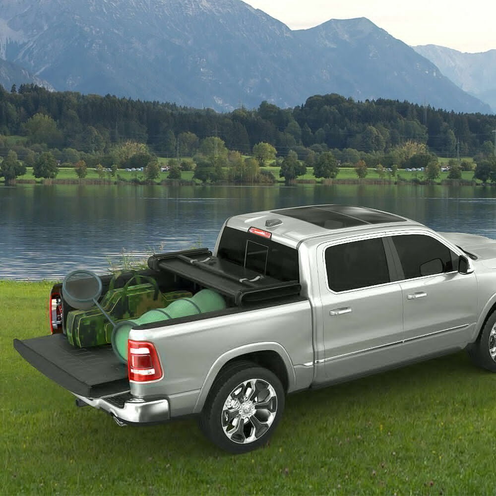 RVNI 5.8 ft Soft Tri-Fold Truck Bed Tonneau Cover for 2014-2018 Chevy Silverado/GMC Sierra 1500 WaterProof