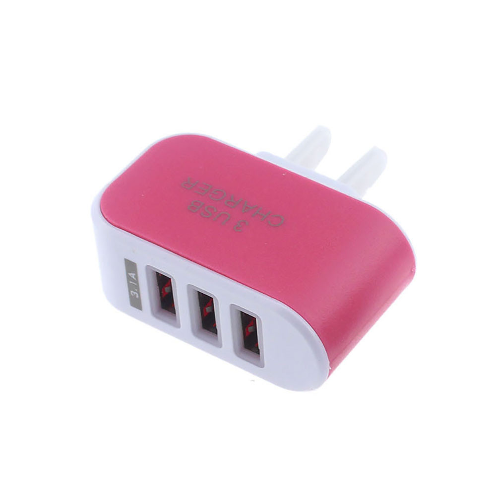 3.1A Triple USB Port Wall Home Travel AC Charger Adapter For Samsung US