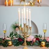 Sziqiqi Gold Candelabras 5 Arms Candle Holders for Table Centerpiece ...