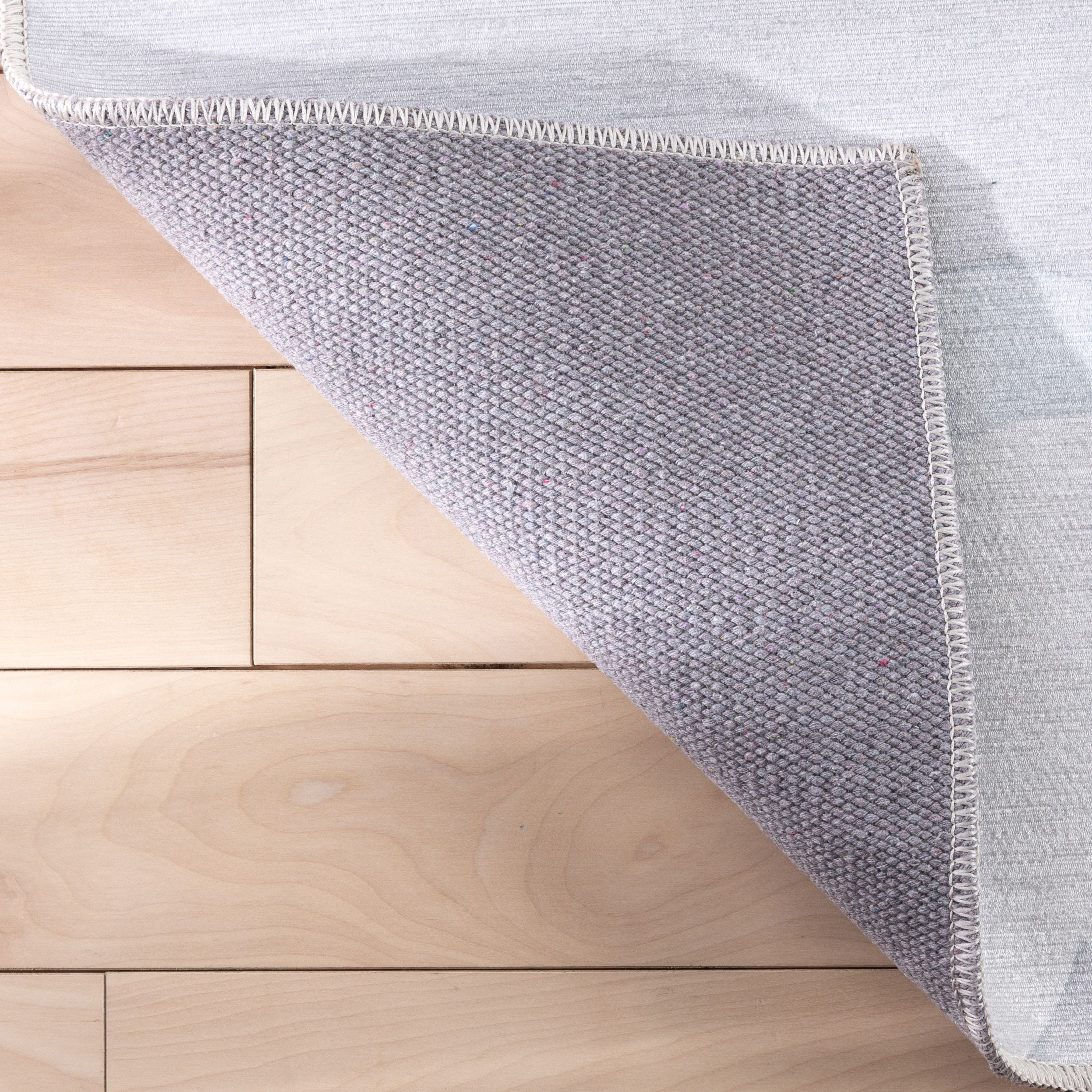 Well Woven Kids Rugs Cloud 9 Modern Grey Printed Distressed Machine Washable 5' x 7' Area Rug