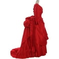 thumbnail image 5 of Draula Red Dress Lady's Victorian Bustle Dress, 5 of 7