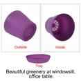 thumbnail image 4 of Uxcell Hotel Windowsill Plastic Rose Plant Flower Aloes Orchid Pot Tray Holder Purple, 4 of 6