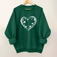 thumbnail image 2 of FDGIU ‌‌‌‌‌Women's Plus Size Saint Patrick's Day Sweatshirt - Oversized Green Shamrock Print Long Sleeve Pullover, 2 of 6