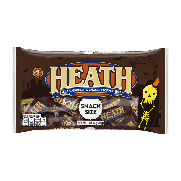 Heath, Halloween Milk Chocolate English Toffee Bars Snack Size Candy