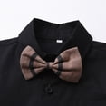 thumbnail image 5 of HCNTES Toddler Boys Formal Outfits Short Sleeve Romper Suspenders Shorts Pants Boys Gentleman Outfits fo rWedding Occasions, 5 of 6