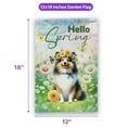 thumbnail image 5 of Shetland Sheepdog Hello Spring Time Flower Floral Nature Garden Flag 12x18in Double Sided Sheltie Dog Lover Gifts Outdoor Decor - 02031, 5 of 5