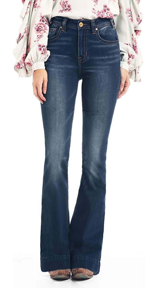 W8h1019 Rock /& Roll Cowgirl Womens and Basic Pocket Extra Stretch Denim Trousers