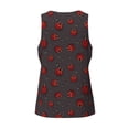 thumbnail image 5 of Fotbe Red Ladybugs On Dark Background Pattern Men's Quick Dry Workout Tank Top Gym Muscle Tee Fitness Bodybuilding Sleeveless T Shirt Breathable Workout Shirt-, 5 of 8