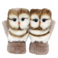thumbnail image 1 of Guantes de felpa de animales 3d, manoplas tejidas, manoplas forradas con forro polar, guantes de dedo completo, 1 of 5