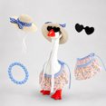 thumbnail image 4 of 7-Inch Desktop Goose Country Style Pearl Necklace Outfit Set – Mini Figurine for Office Desk, Polyester, 4 of 6