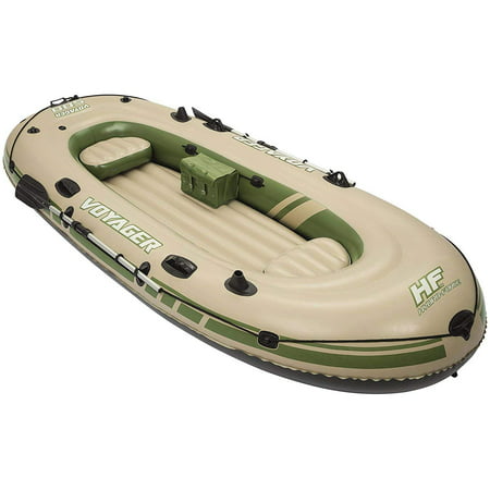 Hydro Force Voyager 500 Inflatable Lake Ocean Boat Raft Set w/Oars (Best Way To Dry Shoes)